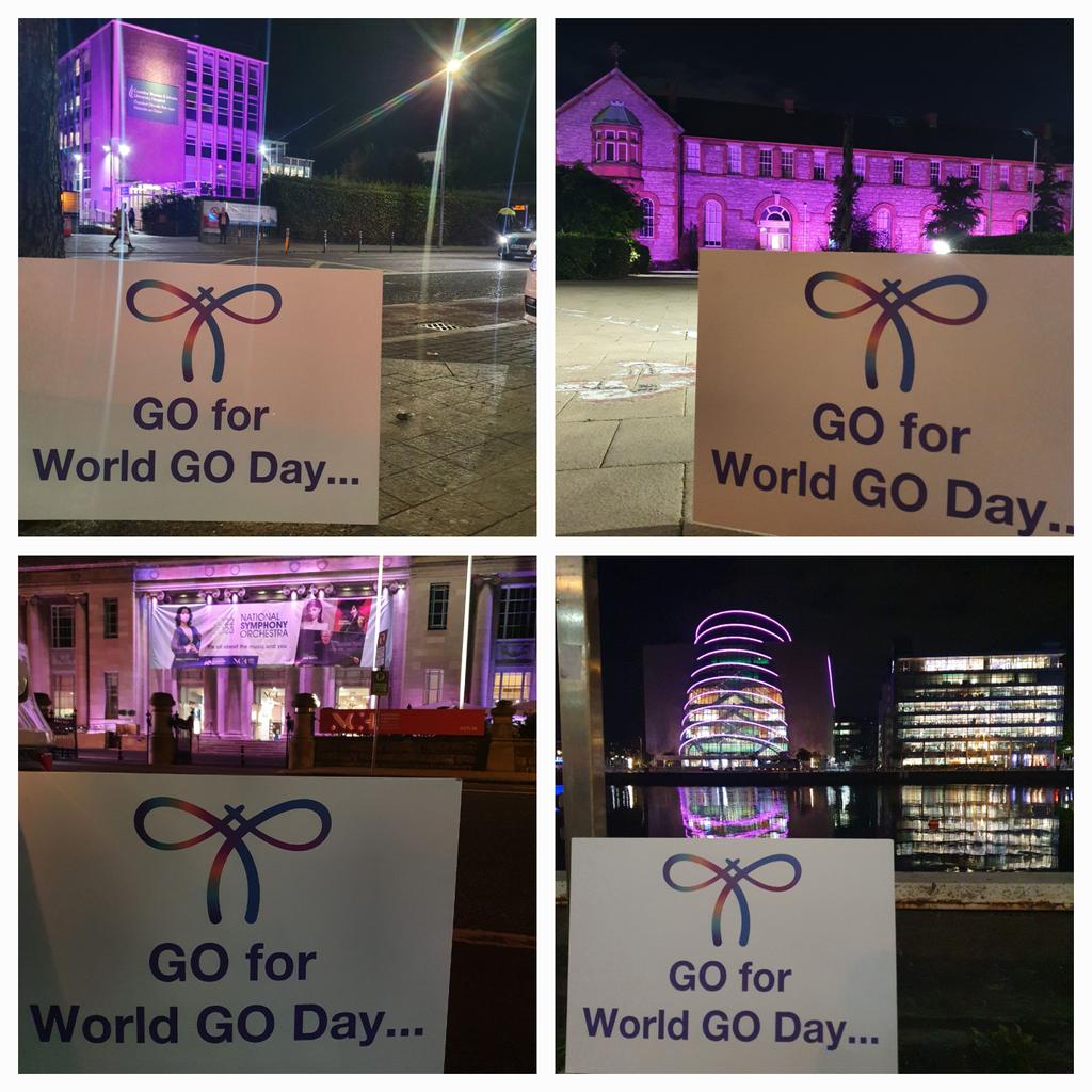 Dublin looking lovely in #GoForPurple tonight for <a href="/WorldGOday/">World Gynecologic Oncology Day</a> highlighting #GynaecologicalCancerAwareness Thank you to all the buildings that lit up