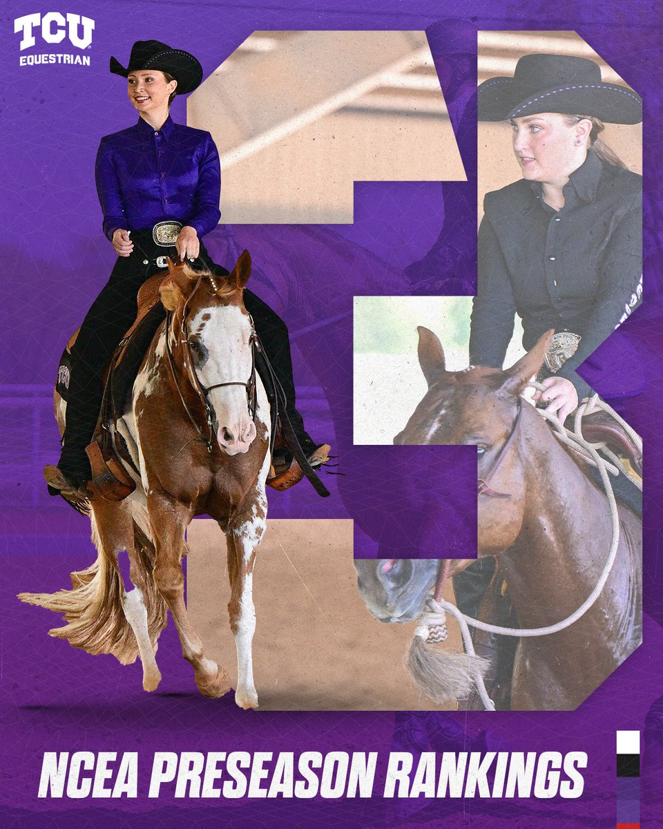 TCUWEquestrian's tweet photo. No. 3 in the nation has a nice ring to it 🐸 🐴

📖| https://t.co/L9puLYVKKJ

#GoFrogs x #SetTheStandard https://t.co/cJC90J7bhX