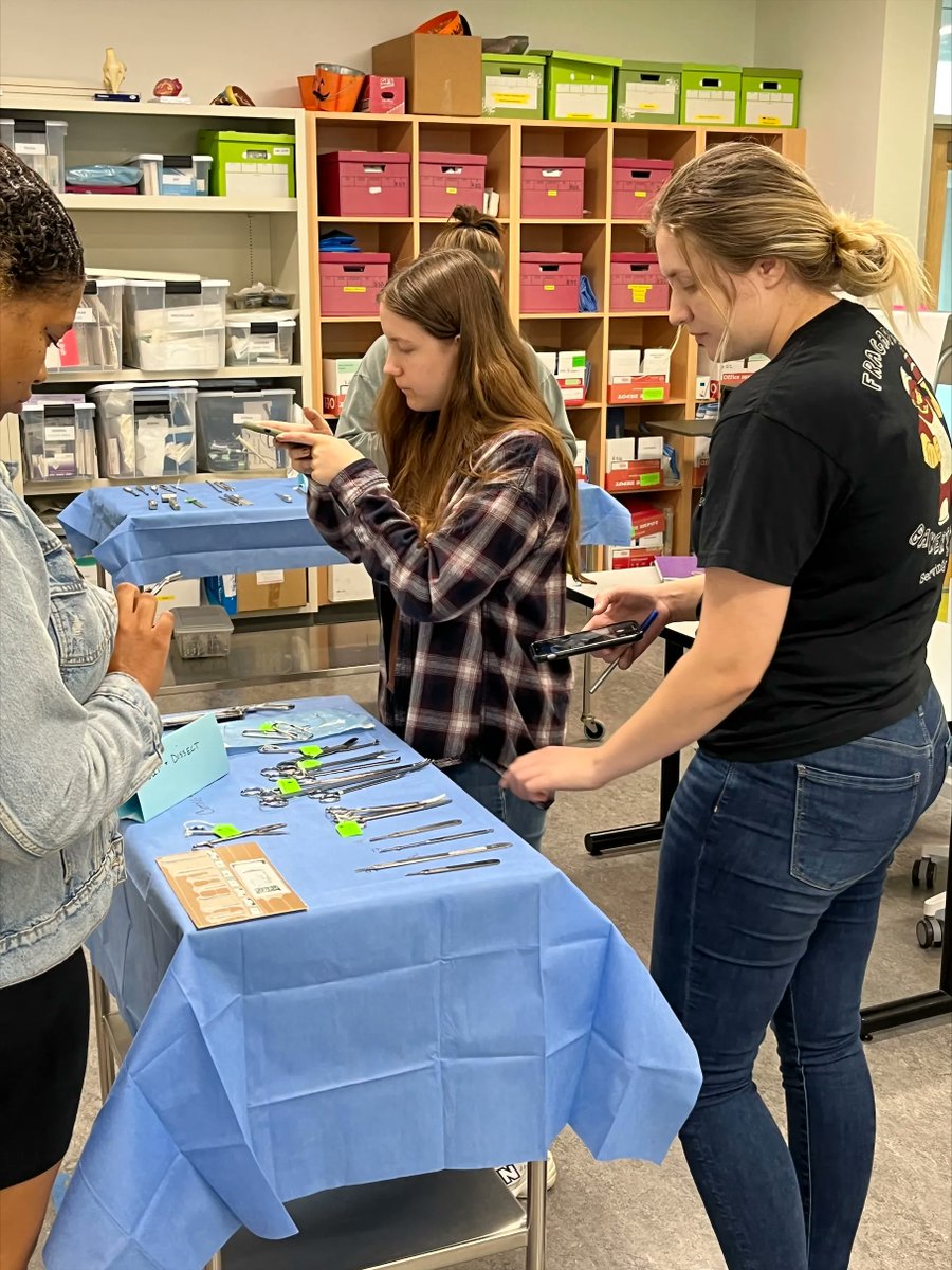LakelandCommCol's tweet photo. Today our Surgical Technology students were introduced to 100 different surgical instruments, and there’s more to go!
Today’s instrument categories included:
• Cutting & Dissection
• Retraction & Exposure
• Grasping & Holding
• Clamping & Occluding
#surgtechweek https://t.co/aP0O0U7xXJ