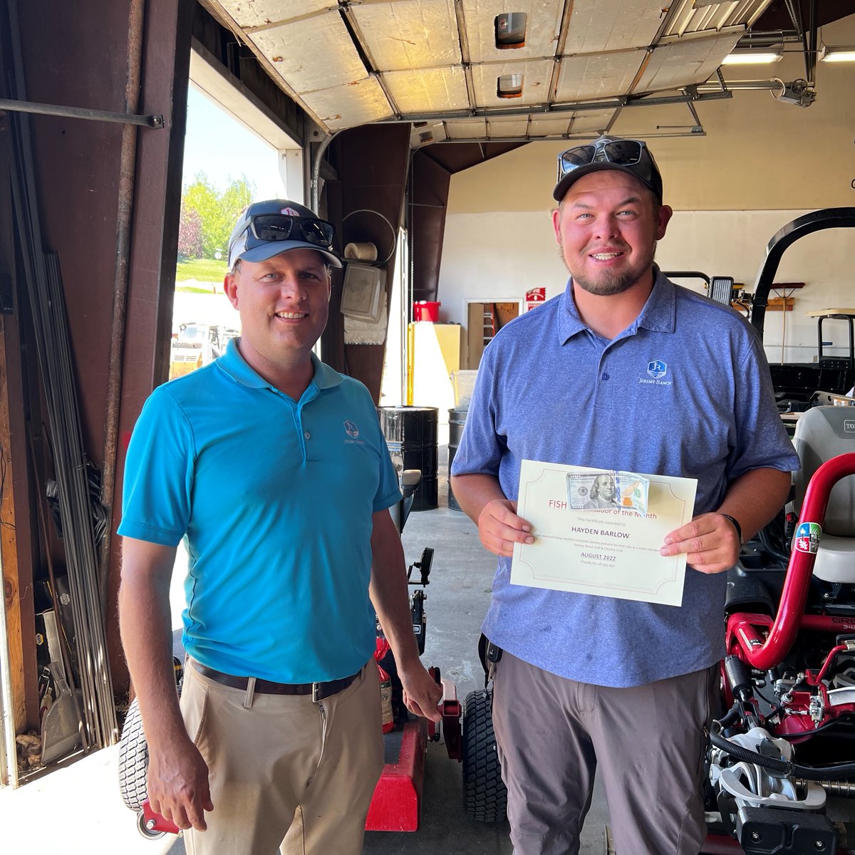 Give it up for our Employees of the Month!!
Sharon Manning and .Richard Snethen from the golf department, Will Fleming from F&amp;B, and Hayden Barlow from the Maintenance Dept. Way to go everyone! 👏

 #JRGCC #JR365 #LUGolf