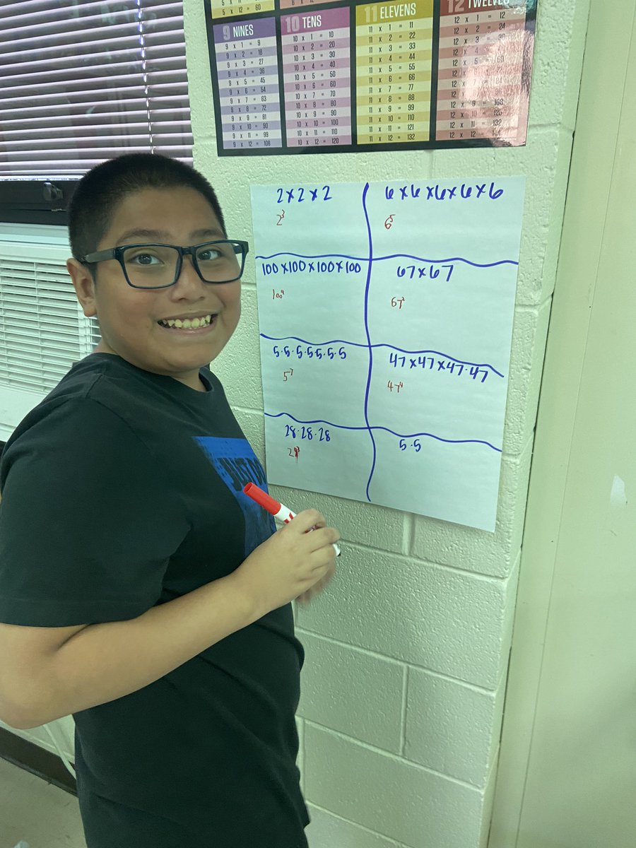MrsMurphyDG58's tweet photo. We loved mastering the new skill of  writing expressions as powers! #dg58pride @IndianTrailDG58 https://t.co/BnEhCNhJCq