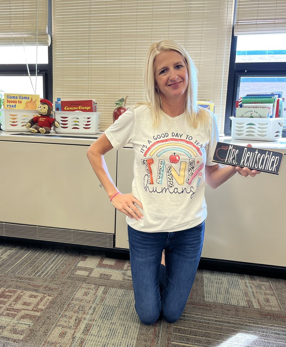 rentschlerjess's tweet image. It was costume day…I struggled to find something…so I just went as myself. 😉#kindergartenteacher #tinyhumans