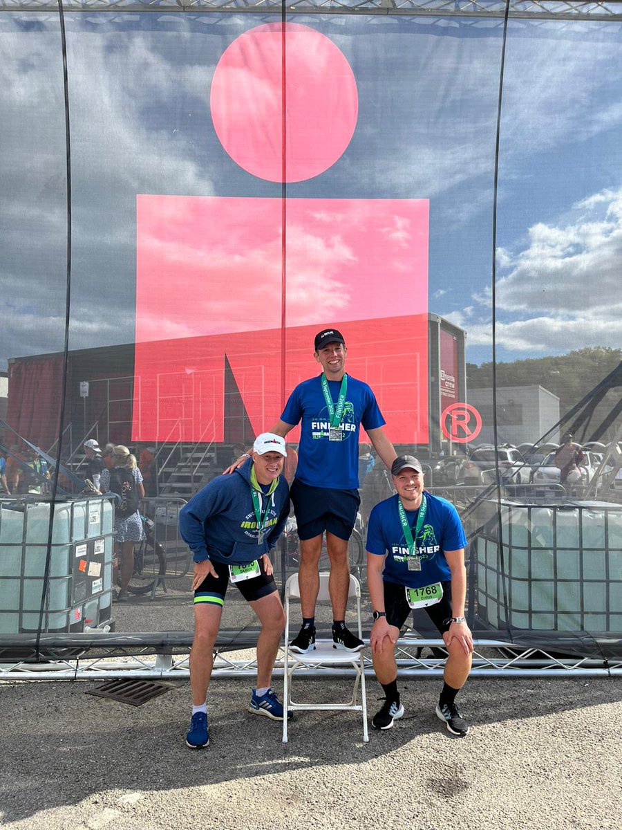 matthill_1988's tweet photo. Ironman Weymouth 70.3 Completed ✅ 
🏊🏻‍♂️ 1.2 mile
🚴 56 mile 
🏃🏻‍♂️ 13.1 mile 
Another race in the bag and finished with my fellow tri boys. Well done to everyone else that took on the course 🦖  and a big thank you to our tri wives for supporting us out on the course 😘@ironman_uk https://t.co/h847WMfQp8