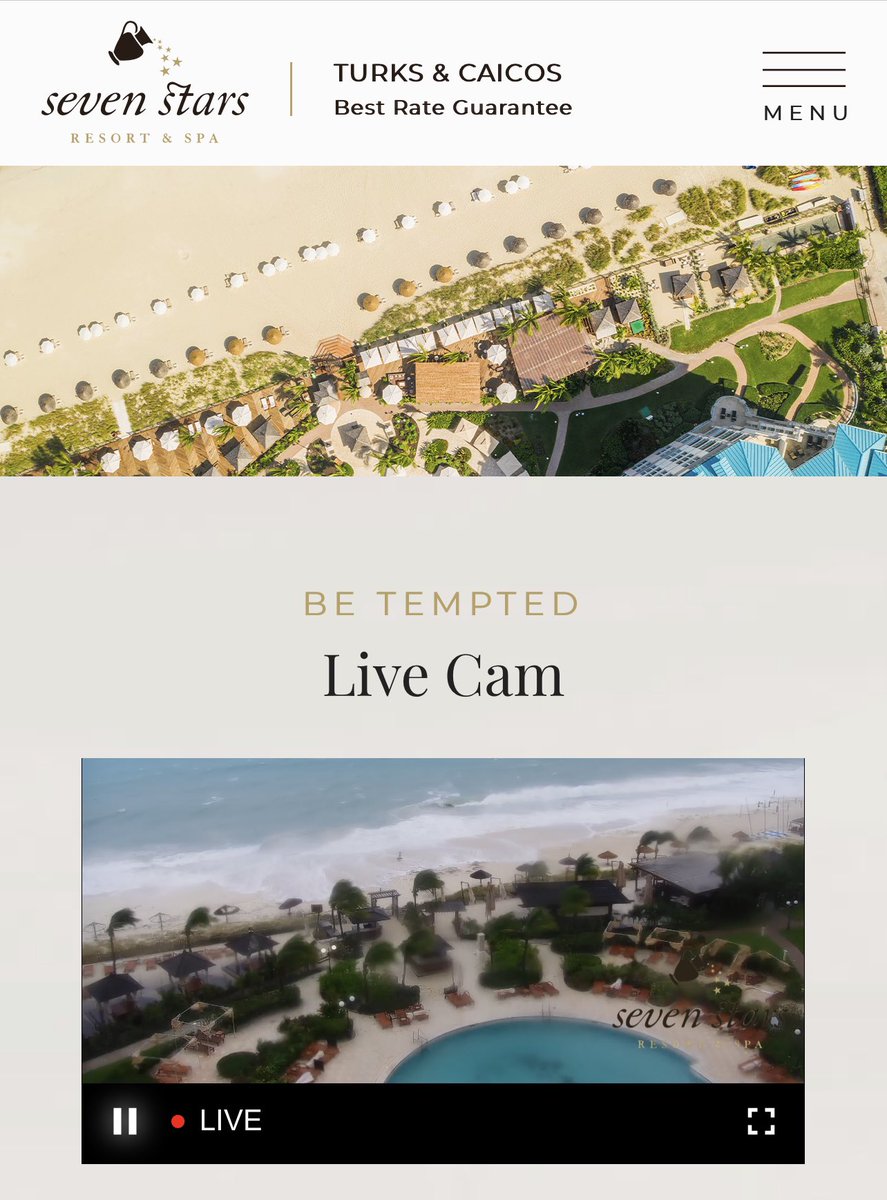 Wondering what things are looking like here in Turks and Caicos?

Check out the Seven Stars Resort’s live cam and see for yourself! sevenstarsgracebay.com/live-cam

#thisistchta #TurksandCaicos #hurricanefiona