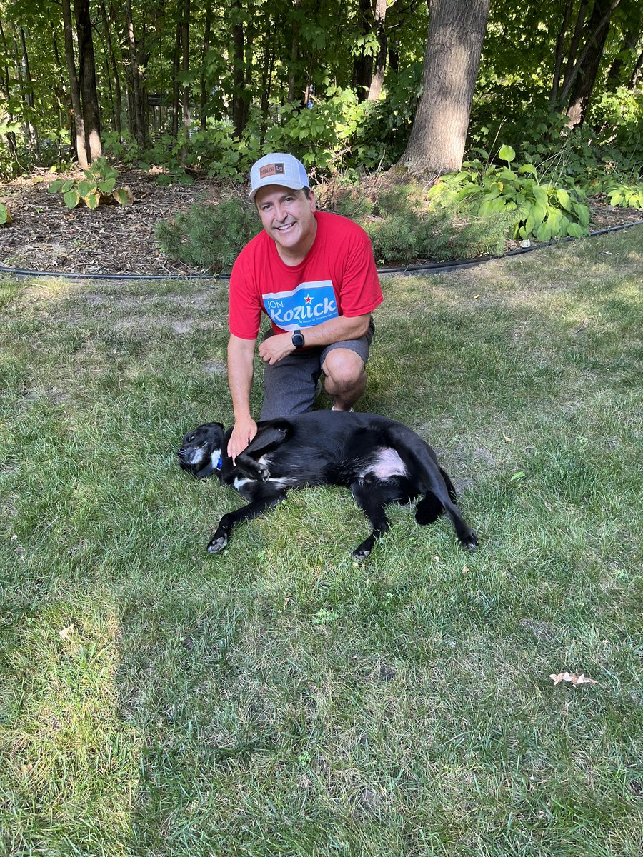 Jonkoznick's tweet photo. Sam is now a new #Kozdogs from Credit River! But has always been a Republican according to his owner Lori. #TeamKozMN growing the team! https://t.co/54Hu4kVLPx