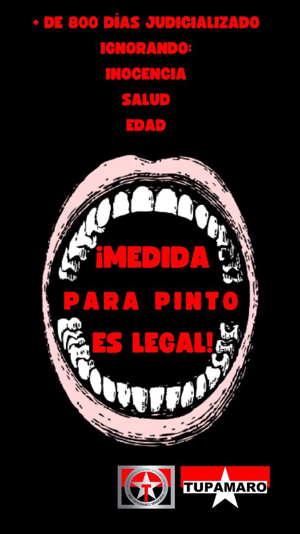 TUPAMARO_OFORVz's tweet photo. #MedidaSustitutivaParaPintoYa
@IGTaldia @UNReliefChief
@gladysrequena @TSJ_Venezuela 
@MinpublicoVEN @TarekWiliamSaab 
@ErikaOSanoja @Laotratvvzla 
@mangozurda @WalterDossier @cubadebatecu @RNVinformativa @MemaEmma53 @BEBANEGRA @NicolasMaduro
@PedroCarreno_e 
@jorgerpsuv https://t.co/wTEYBq1jPj