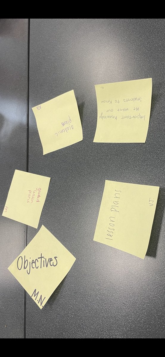 AnnaJamesa01's tweet photo. Today in class we discussed what describes a curriculum. There are two vital curriculum questions:
1. What knowledge is of most worth?
2. Who has the opportunity to learn it.
We all came up with our own description of what a curriculum is⬇️ #EDUC200 #01FA22 https://t.co/43fhtXU9w8