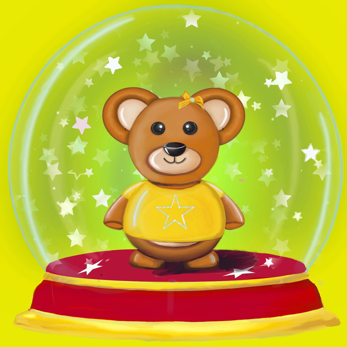 🌙Good night!!🌙                                                     Snowball with Teddy Bear!!!! 

➡️ opensea.io/Magic_Snowballs

🌈. Teddy bear is the first to decide to live in the magical Snowballs   🌈           #nft  #nfts #nftart #nftcollectibles