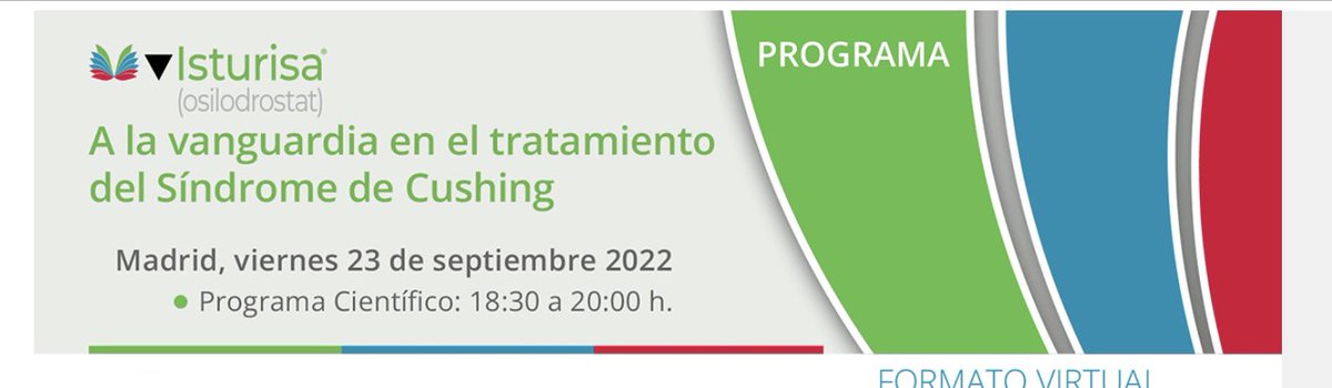 NeuroendocrinoS's tweet photo. A la vanguardia en el tratamiento del Síndrome de #Cushing

🗓23 de septiembre 2022
🕒 18:30 a 20:00 h.

Formato virtual 📲

Inscripción https://t.co/L9f5Tc68Ei

@RecordatiRareES @sociedadSEEN 
@IBernabeuM @alfonsosotoendo https://t.co/pW8Rna5Au0