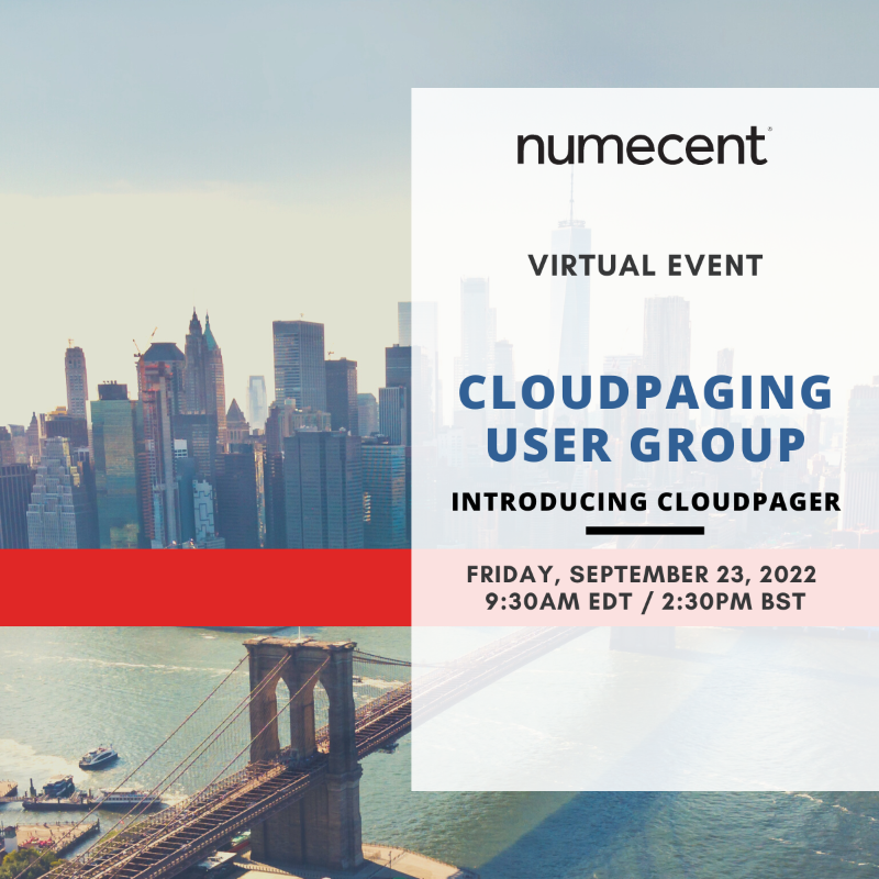 Numecent's tweet photo. We'll be joining @CloudpagingUG this Friday at 2:30pm BST (9:30am EDT) to provide an updated look at Cloudpager, discuss running applications in multi-session environments, and more.

Register at the link below: