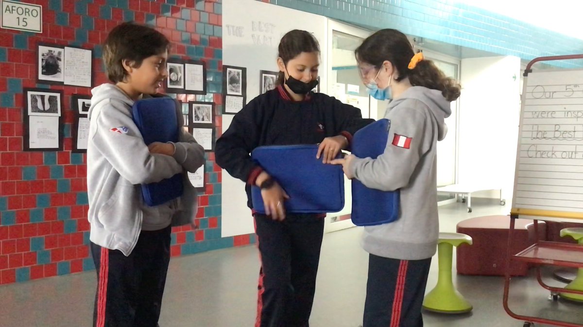 puppoperfumo's tweet photo. The ES Student Council's "Tech Squad." working on their first project: to create a series of #DigCit mini videos to share on the School's Newscast. 1st episode: "Carry your laptop safely."  #FDRrocks #TeachingDigCit https://t.co/RDbUdCKo4z