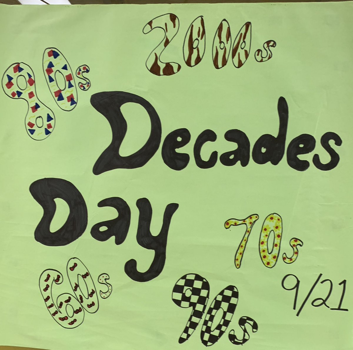 Student Council has spirit…do you? Tomorrow is Decades Day!
