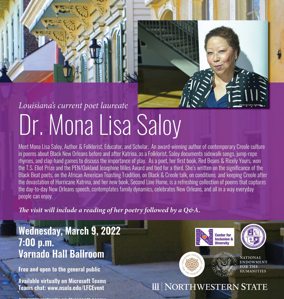 Rescheduled to today! Hope to see you there at 7pm.