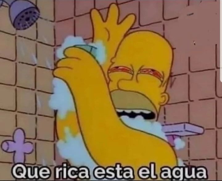 Cuando te vas a bañar re loco