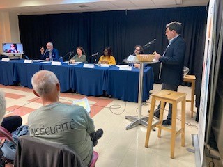 ÉLECTIONS dans #Rosemont. Merci aux candidatEs d'avoir accepté l'invitation de la CDC de Rosemont, d'être venu à la rencontre des RosemontoisES et d'avoir été à l'écoute de leurs préoccupations <a href="/PLuc_Brillant/">Pierre-Luc Brillant</a> <a href="/SherlyneDuvern1/">Sherlyne Duverneau</a> <a href="/PconservateurQc/">Parti conservateur du Québec</a> <a href="/vmarissal/">Vincent Marissal</a> <a href="/sandramtl/">Sandra O'Connor</a> #qc2022  #polqc