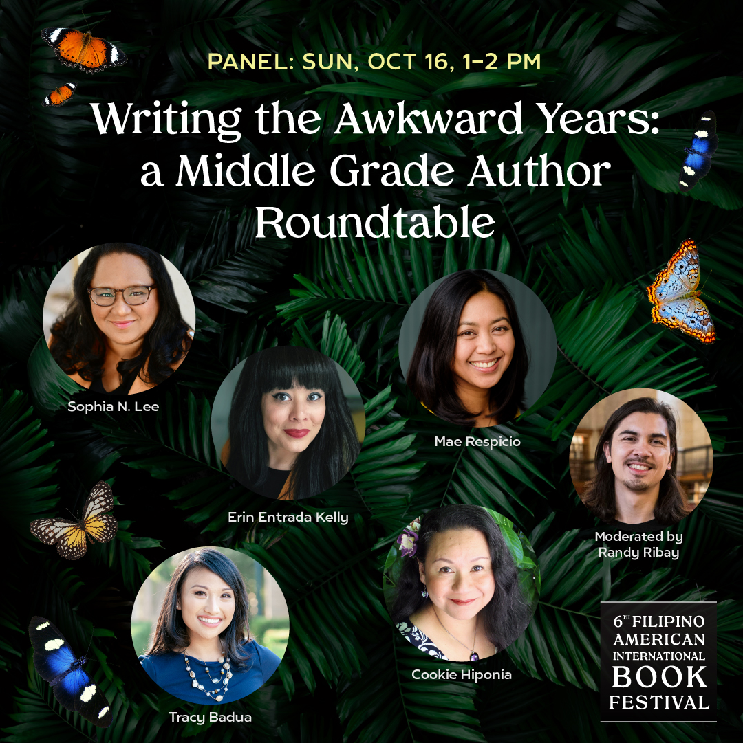 FilBookFestival's tweet photo. ποΈπ΅ππ Writing the Awkward Years: a Middle Grade Author Roundtable
-
Sunday, October 16, 1-2 pm
Hormel LGBTQI+ Center, SFPL Main Library
-
Join us for this incredible panel of Filipino/a/x MG authors!
#FilBookFest #FilBookFest6 #FiltheShelves #MiddleGrade #Kidlit https://t.co/dxR5p8eU9P