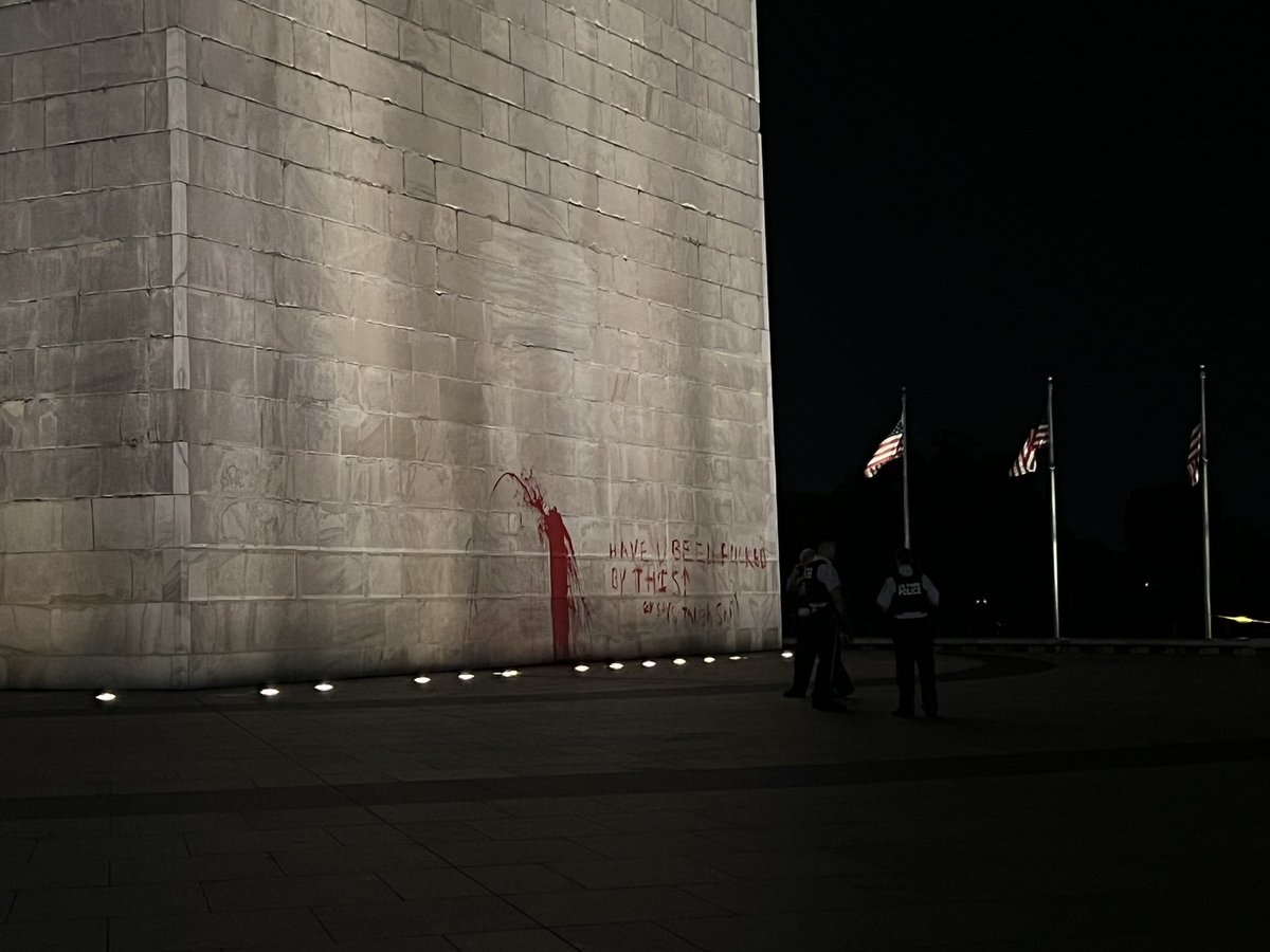 This is why we can’t have nice things. Some freedom loathing scumbag has defaced the Washington Monument with paint and vulgarities. <a href="/wusa9/">WUSA9</a>