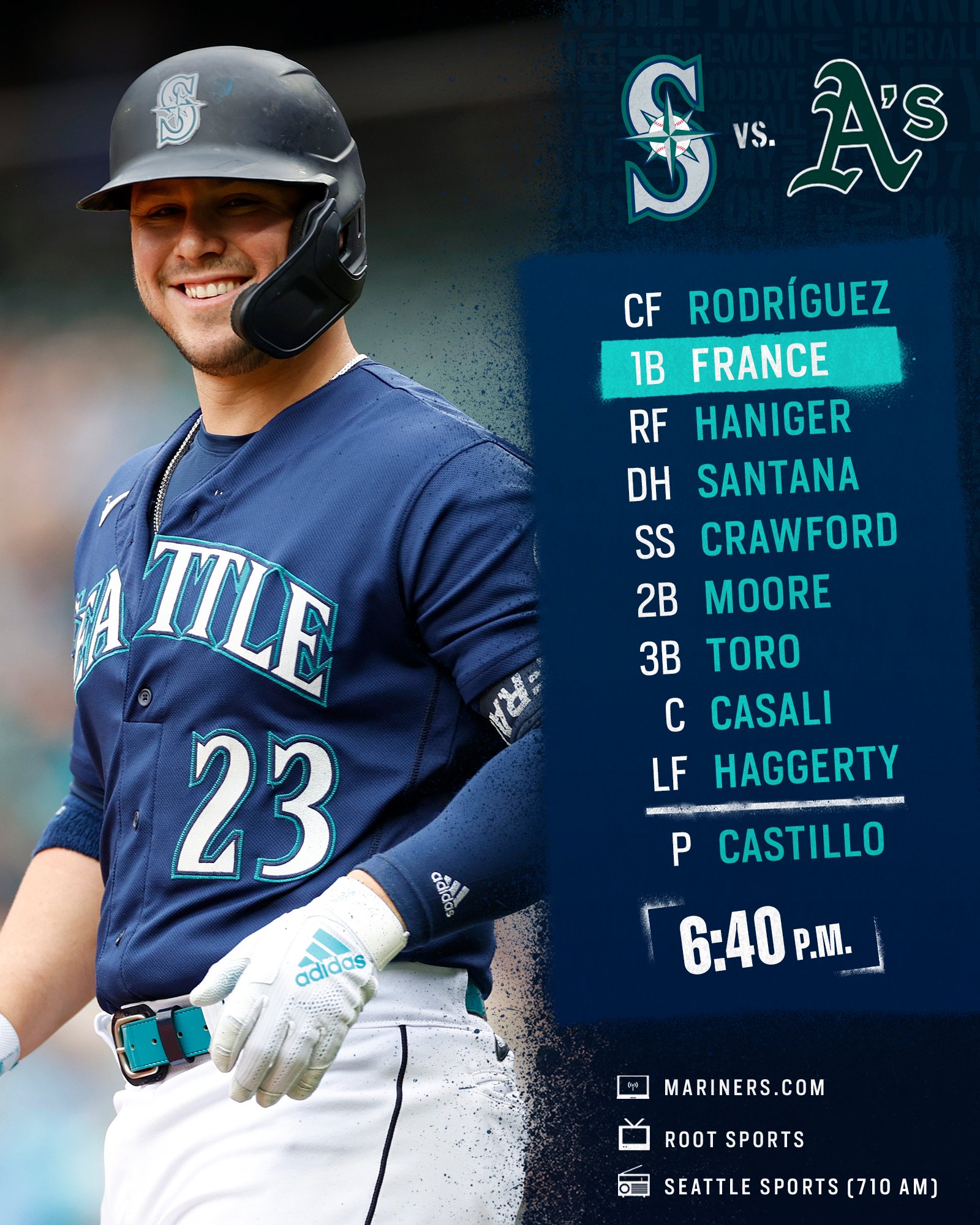 Seattle Mariners on X: Back by the bay for three! #SeaUsRise   / X