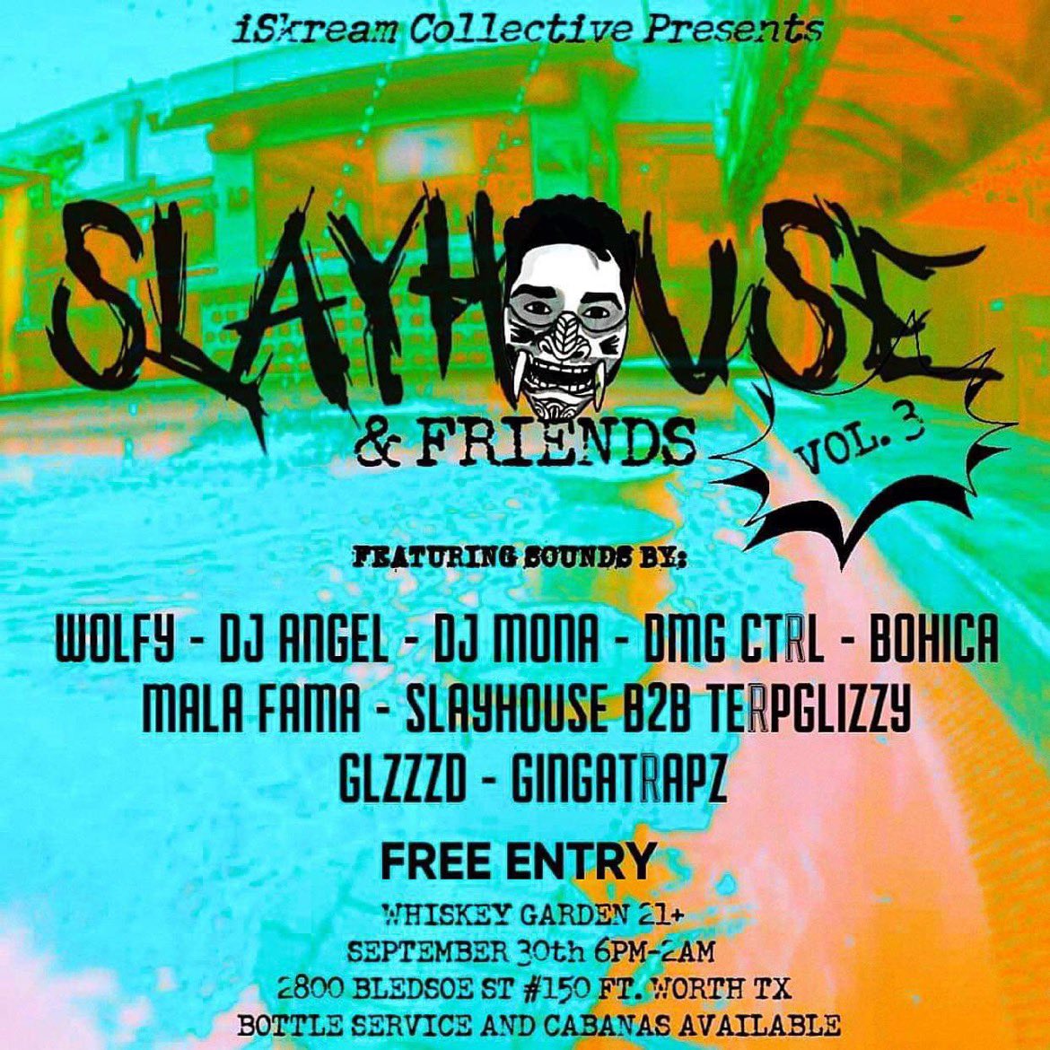 Friday September 30th I’m back in Fort Worth at the Whiskey Garden, thanks to <a href="/iskreamtx/">Iskream Collective</a> &amp; <a href="/itsyouronlymuse/">SlayHouse</a> for bringing me out. Doors open at 6pm and we are going until 2am. Ya boy plays at 10:30 and I better see y’all there in your shuffling shoes because it’s gonna get funky!