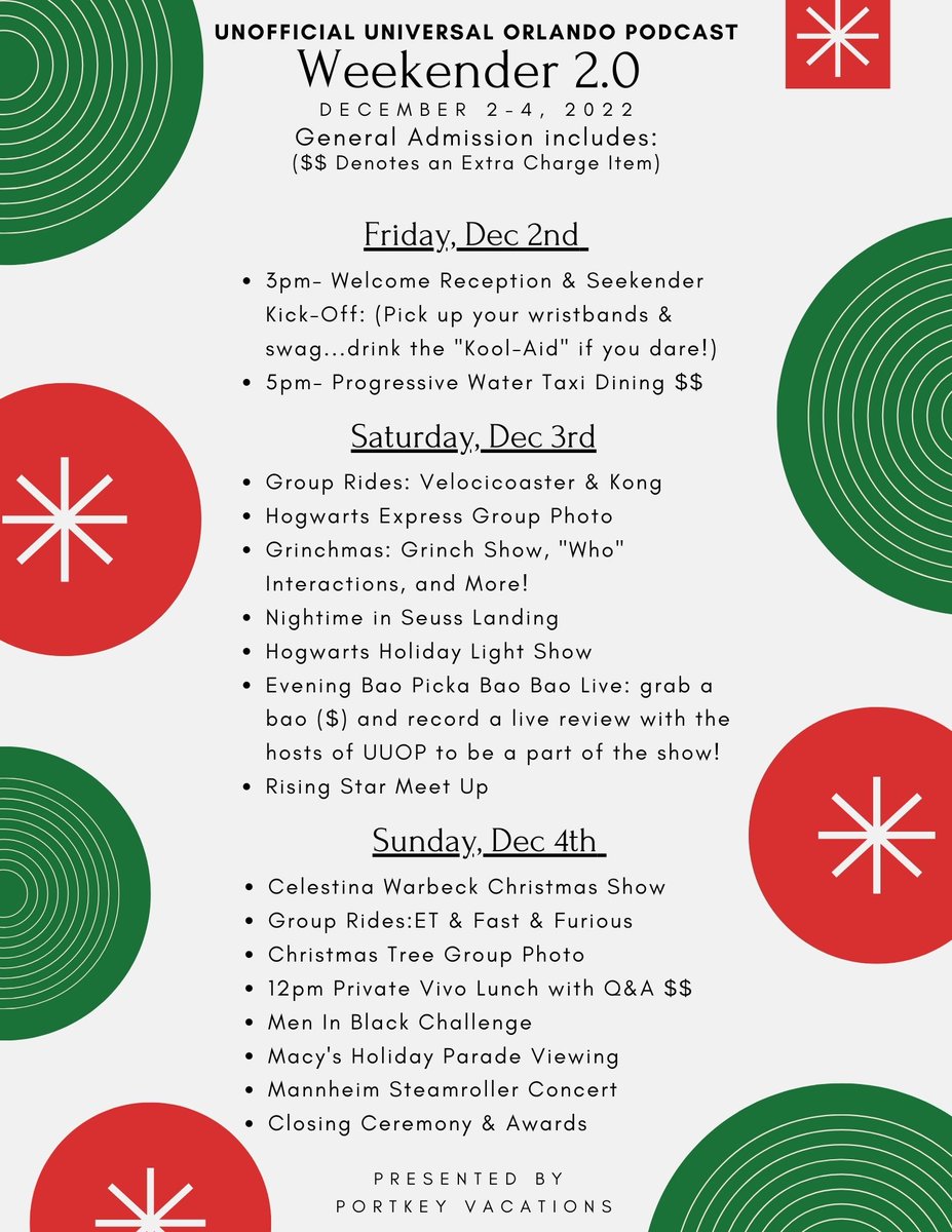 UUOPodcast's tweet photo. Weekender Itinerary is here,
Will you be there?
Tickets available now
https://t.co/qNxejLU8LD
#UUOPWeekender2022 #UniversalOrlando https://t.co/BoeFp9UC3b