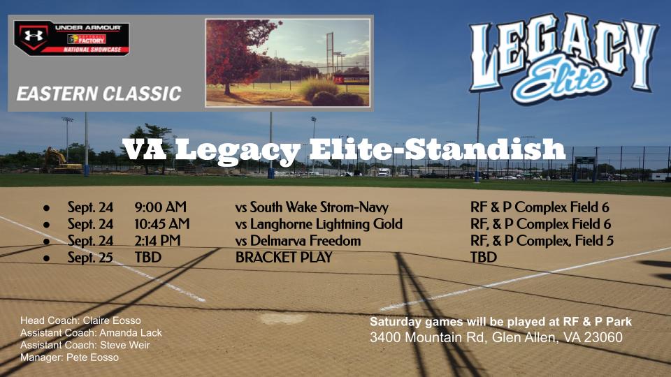 Come out and see us play some quality ball!