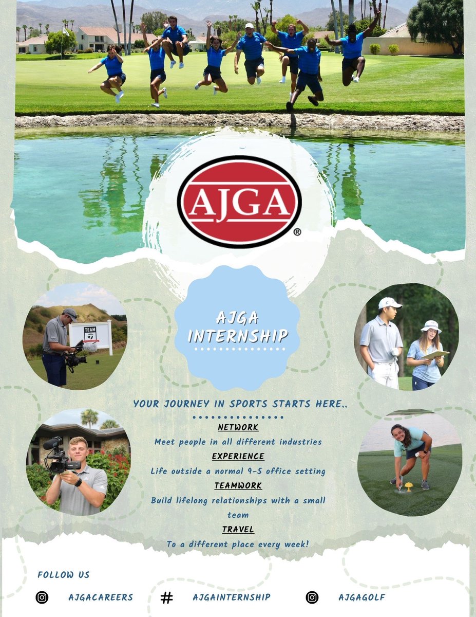 Join our Virtual Career Fair next Monday the 26th at 12PM EST to learn and connect with the <a href="/AJGAGolf/">AJGA</a> <a href="/AJGACareers/">AJGACareers</a> ! It's free to register buff.ly/3BU1iWJ
#Internships #BlackWomenInSports #MinorityInSports #SportsInternships #WorkingInSports #Job #BlackGolfDirectory
