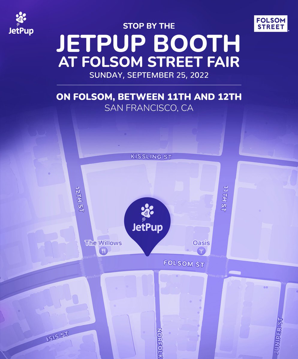 JetPup_Store's tweet photo. Stop by our booth at #folsomstreetfair this Sunday, September 25th
on Folsom, between 11th and 12th.
San Francisco, CA @FolsomStEvents
#pupplay #folsom #folsomstreet #folsom2022 #bdsm #puppride #pupplay #jetpup https://t.co/r832cAfaPG