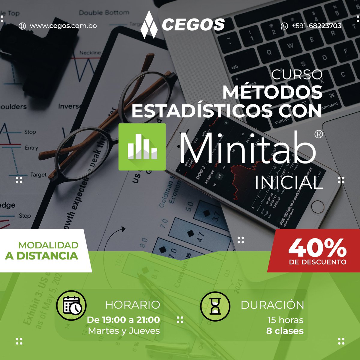 ¡Aprende a realizar análisis y representaciones gráficas!

📅 FECHA DE INICIO: 27 de Septiembre
💳 INVERSIÓN: 380 Bs. (40% de descuento)

📞 MAYOR INFORMACIÓN Y RESERVAS:
WhatsApp bit.ly/3LxfRm1
Detalles tinyurl.com/bdd8cvka

🇧🇴 Bolivia y LATAM
#Minitab #CEGOS