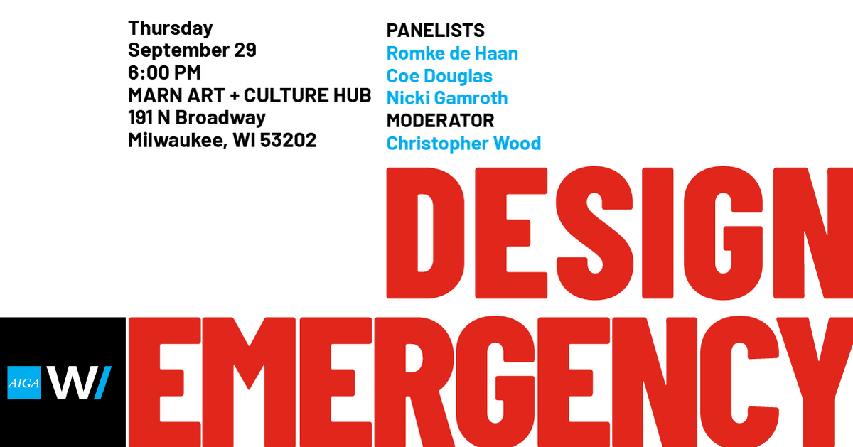 We will gather to discuss what “good design” should entail in the 21st century. What are the designer’s responsibilities in a time of widespread social, political, and environmental emergencies?

We hope you will join us and participate in the conversation!
