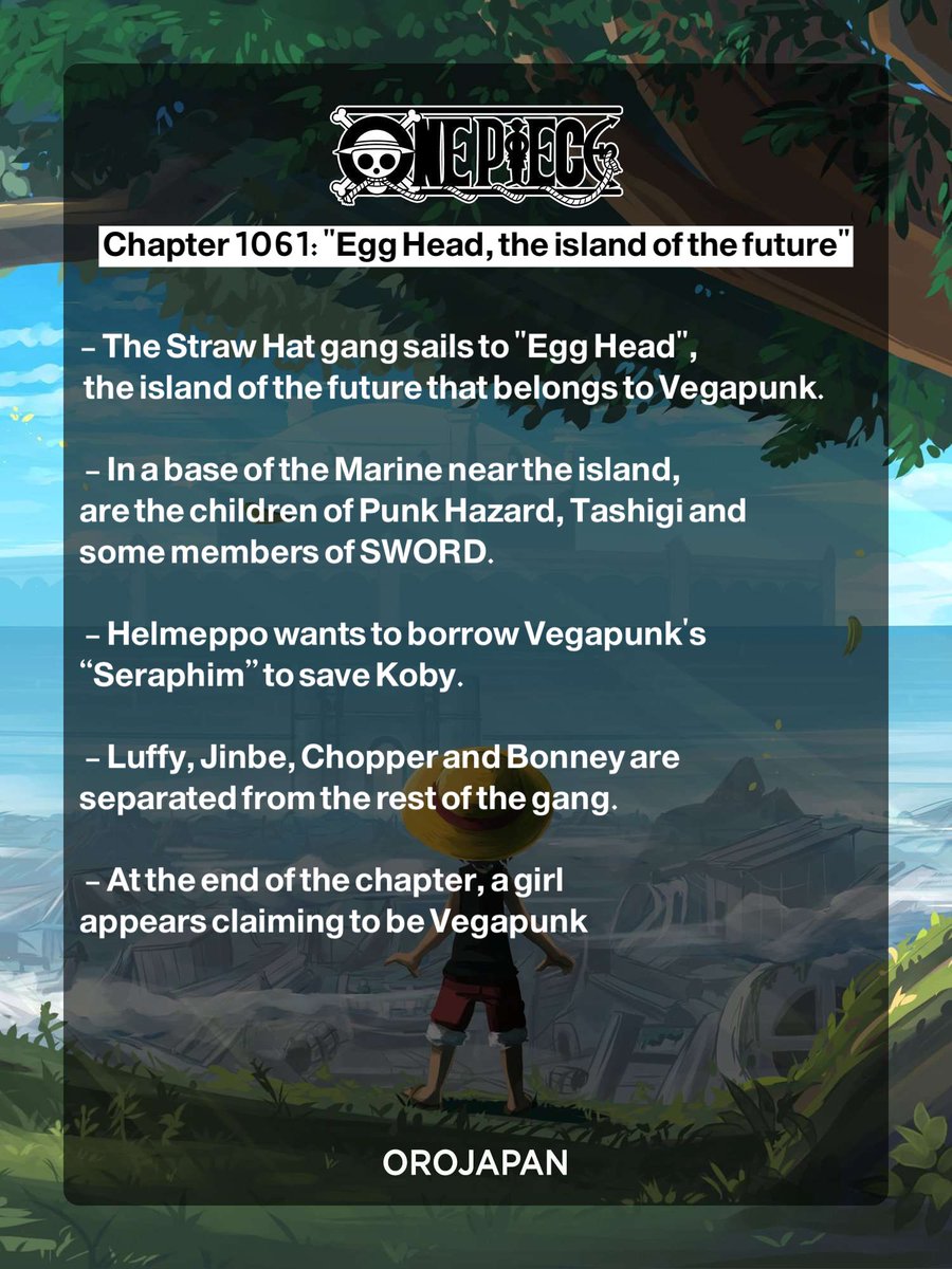 One Piece Nepal - #SPOILERS_ALERT ONE PIECE MANGA CHAPTER 1061: Egghead -  The Island of the Future Link:  one-piece-chapter-1061