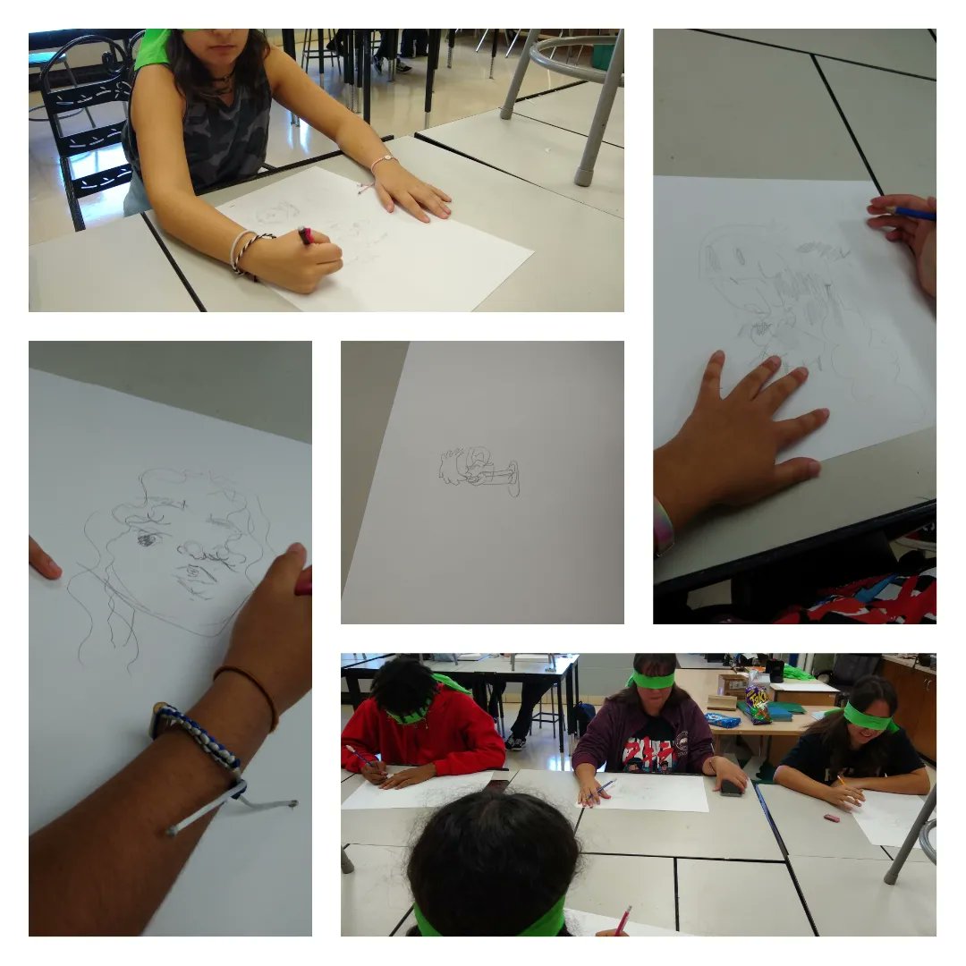 Truman_NAHS's tweet photo. Truman NAHS started our first real meeting of the year making blind self portraits, then trying to identify the artist. #nahs #wearetruman #staytru #nationalarthonorsociety https://t.co/UtTRtZRN3b
