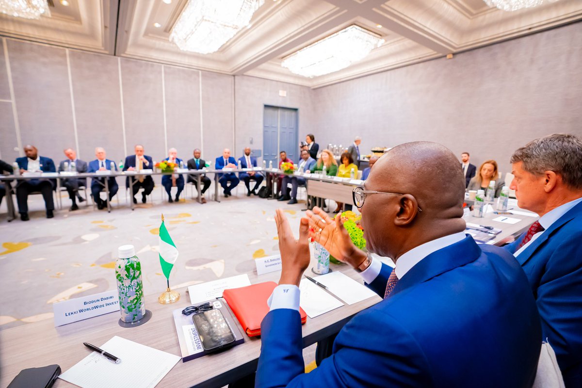 jidesanwoolu's tweet photo. On the sidelines of the ongoing 77th UNGA, I held business discussions with a group of investors ready to come to Lagos State at a roundtable organized by the Business Council for International Understanding (BCIU).

I used the opportunity to highlight the major strides…

1/5 https://t.co/EDgBlg9pCv