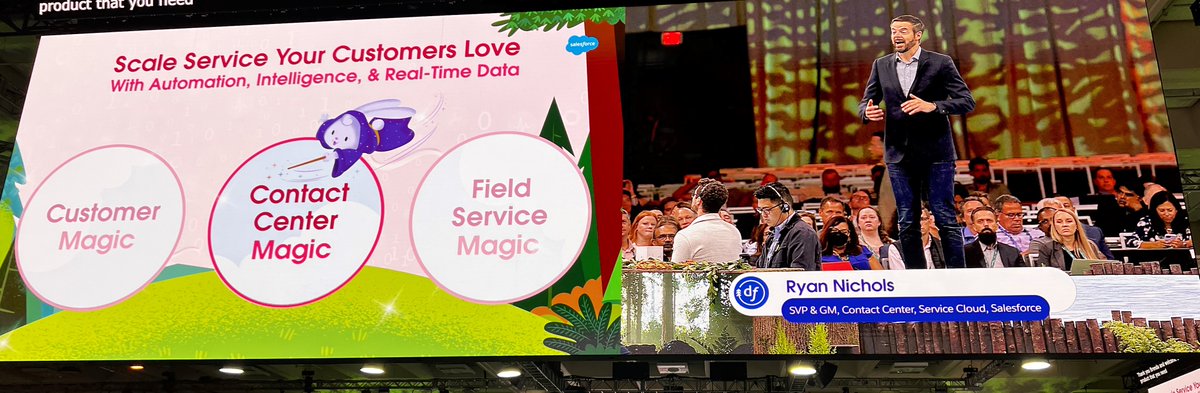 McGeeSmith's tweet image. Congrats to @Rynnic on his first appearance at a live @Dreamforce event. Talking about what Genie means to @ServiceCloud #ContactCenter, including real-time #NextBestAction - #RealTimeAction? #DF22