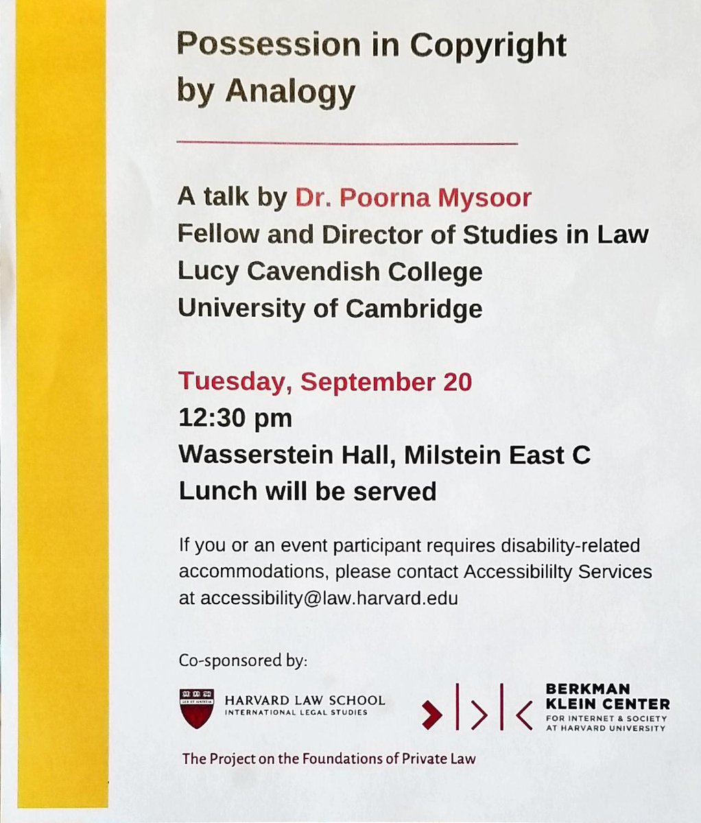 Enjoyed giving this talk Harvard Law School today! Excited for the work that lies ahead!