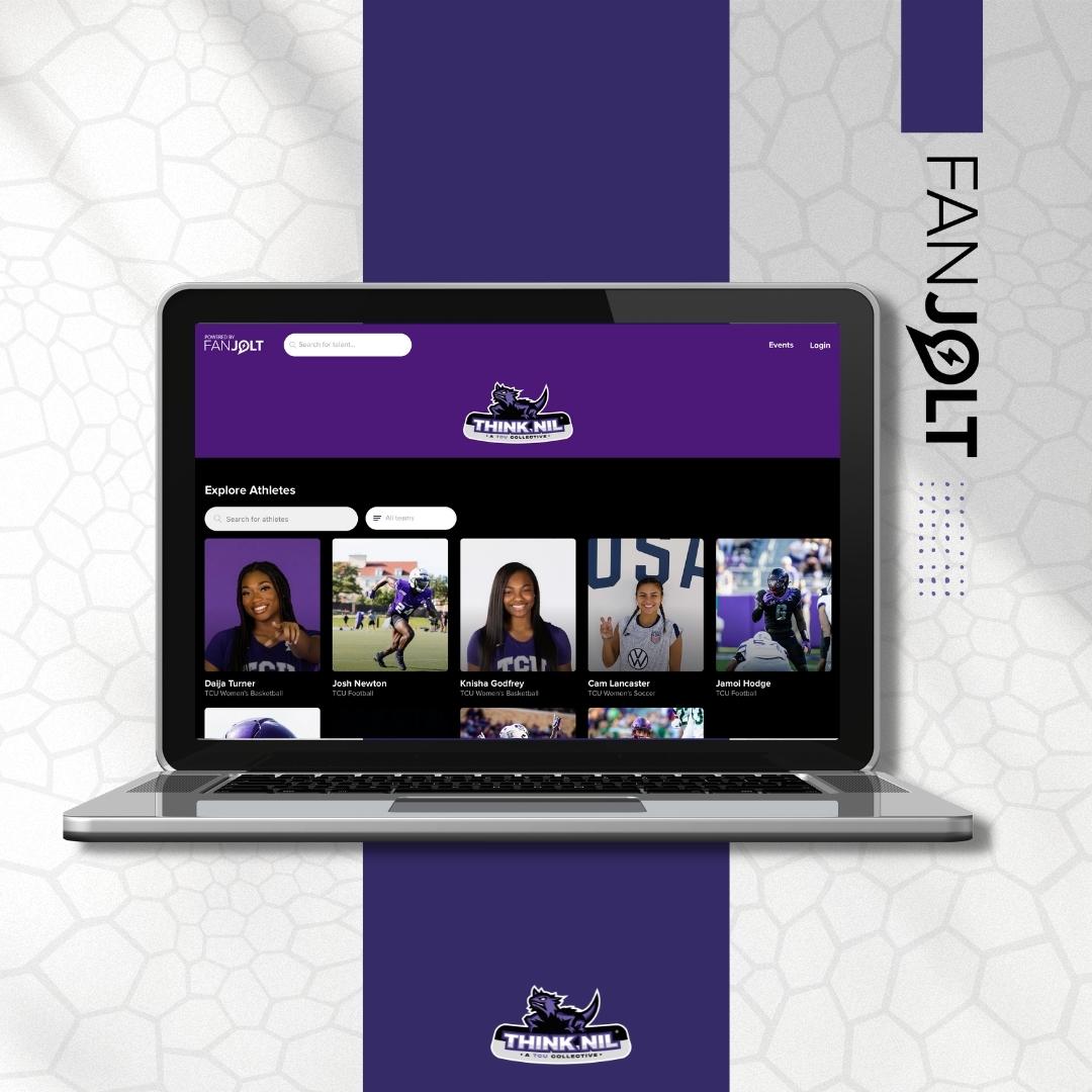 BCunningham_DFW's tweet photo. Through our partnership with @FanJoltLive, fans can now access our very own #ThinkNIL dedicated page on the #FanJolt platform and engage directly with #TCU student-athletes. 

We have a great crew of student-athletes already listed with more to come! #NIL

https://t.co/AkfIzcKhd9 https://t.co/R3cP9dX224
