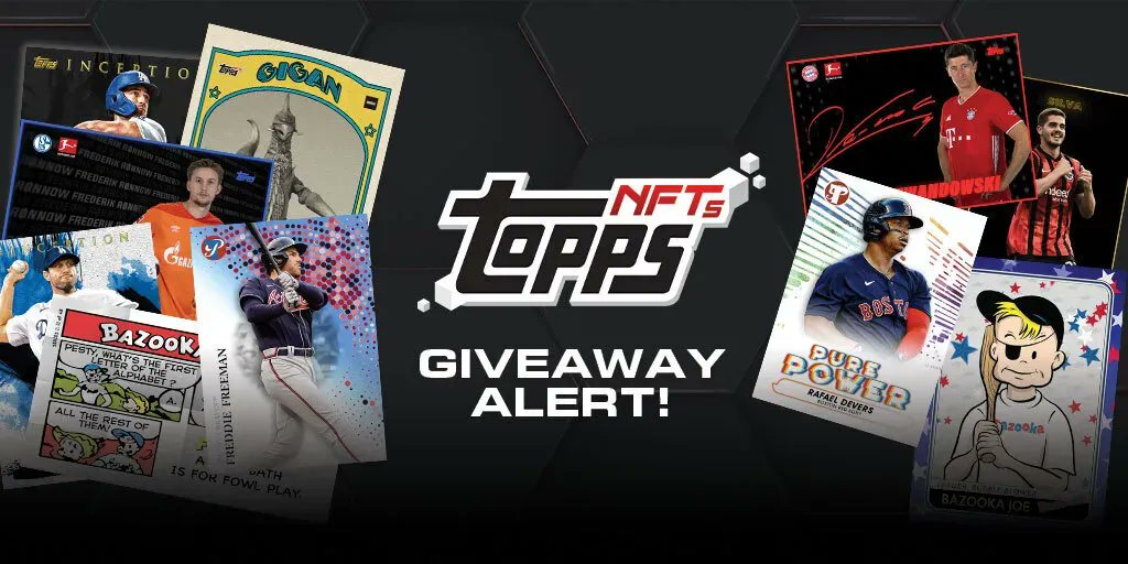 ToppsNFTs's tweet photo. Celebrate @OfficialNFTDay with @Topps NFTs!
For a chance to win an 2022 Topps MLB All-Star Game NFT collection pack, retweet &amp; share your favorite NFT from ASG! 3 winners will be chosen at random! 
#NFTDay  #Topps #ToppsNFTs #NFT #MLB #MLBPA #Baseball https://t.co/udQBHCaQz0