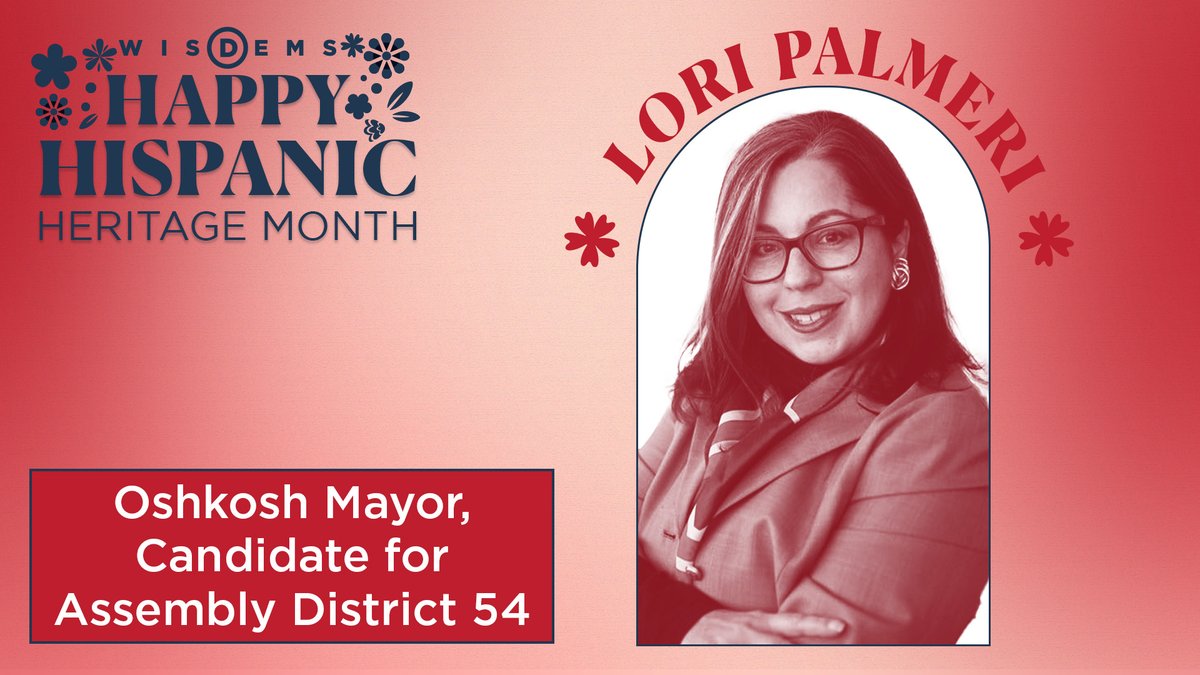 WisDems's tweet photo. Lori Palmeri is in her second term as Oshkosh Mayor, and is running for Assembly District 54. She is the first person of color to represent Oshkosh, serves on the Diversity, Equity, Inclusion Committee, and was named one of Wisconsin’s most influential Latinos in 2019. #HHM https://t.co/P4Np9sU3eY