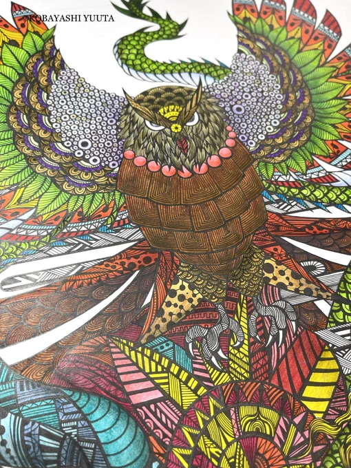 ご依頼の絵の進捗。背景の着色に入りまーす#小林優太#栃木県#画家#絵画#絵#進捗 