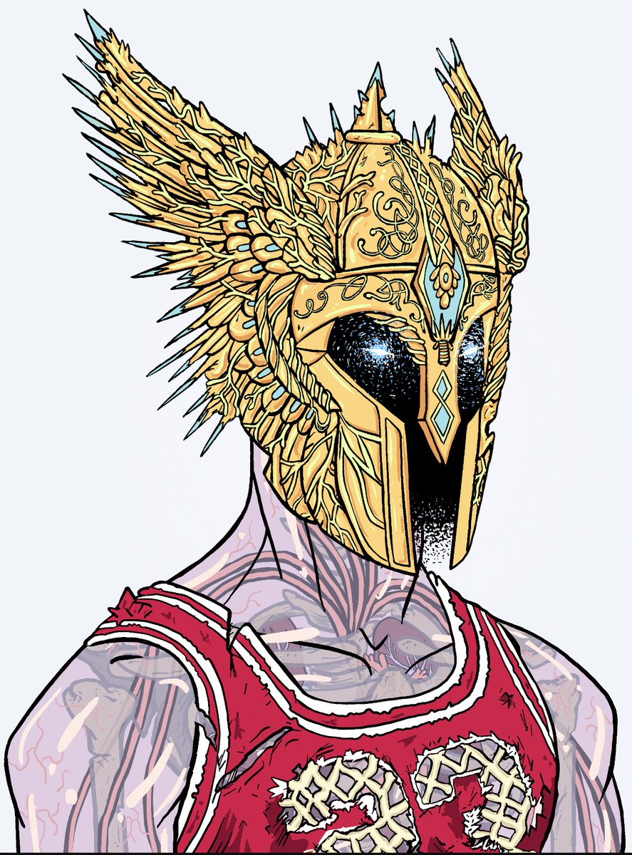 PixelRainbowNFT's tweet photo. This #DeDylans #DeGodsNFT symbolizes four fucking words only:
FUCK
IT
WE
BALL!
#DeGods #DeGoats @DeGoatsDegods #mythicalhelmet https://t.co/tSCw84x4oK