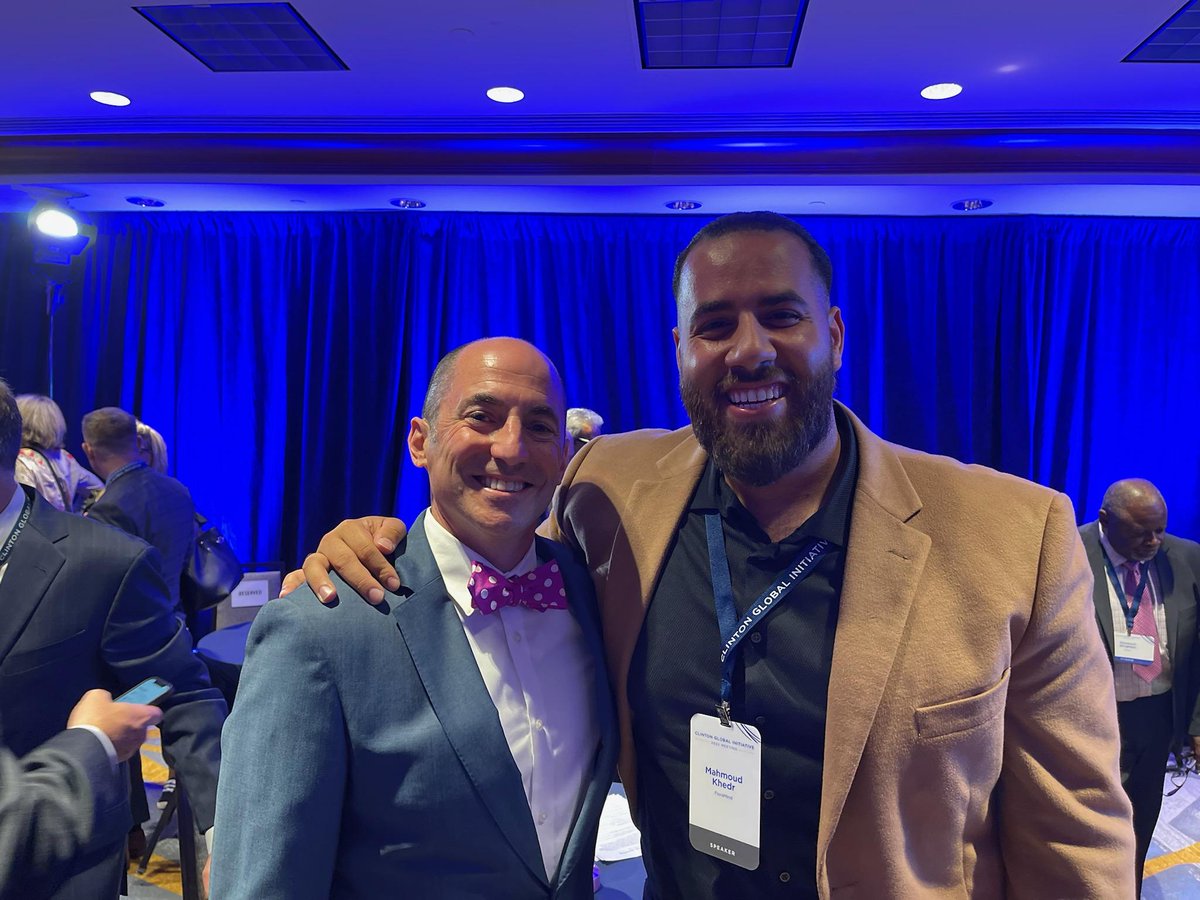 miller7's tweet photo. I could not be more proud of @MoodyKhedr and the amazing work he is doing to transform #mentalhealth across the world. Great job @ClintonGlobal inviting stellar leaders like Mahmoud to inspire and challenge us. #CGI22 https://t.co/eilK11AJpG
