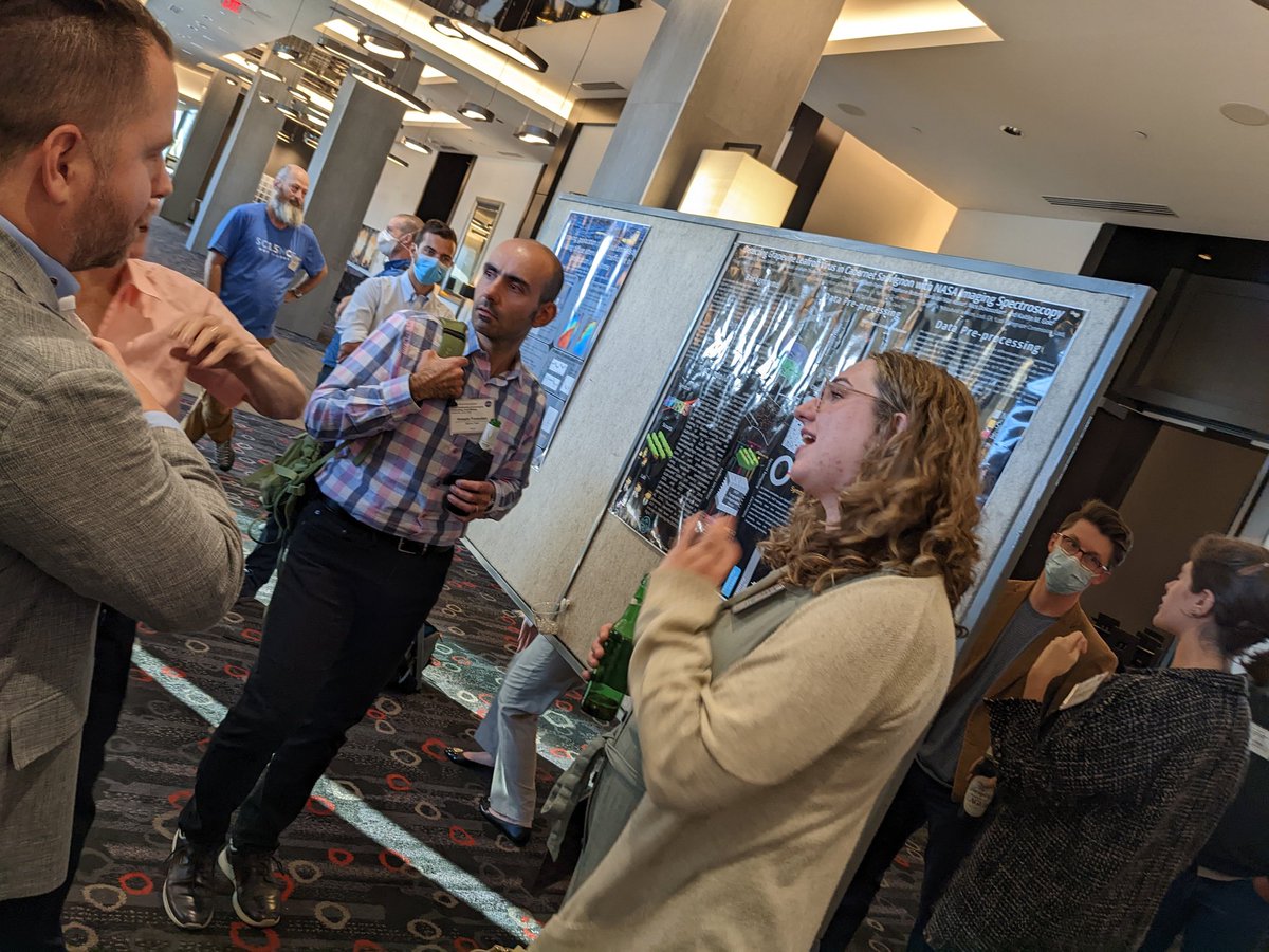 BzGEO's tweet photo. In the #NASABEF poster session, Prof. @KaitlinMGold spoke about the #AVIRIS #hyperspectral #EO research being led by one of her students who wasn't able to make the conference. Also see some of her work 👇 that's been profiled by @LadiesOfLandsat.🧐
https://t.co/XVCkT8mnQ3 https://t.co/MKEFXca3rm