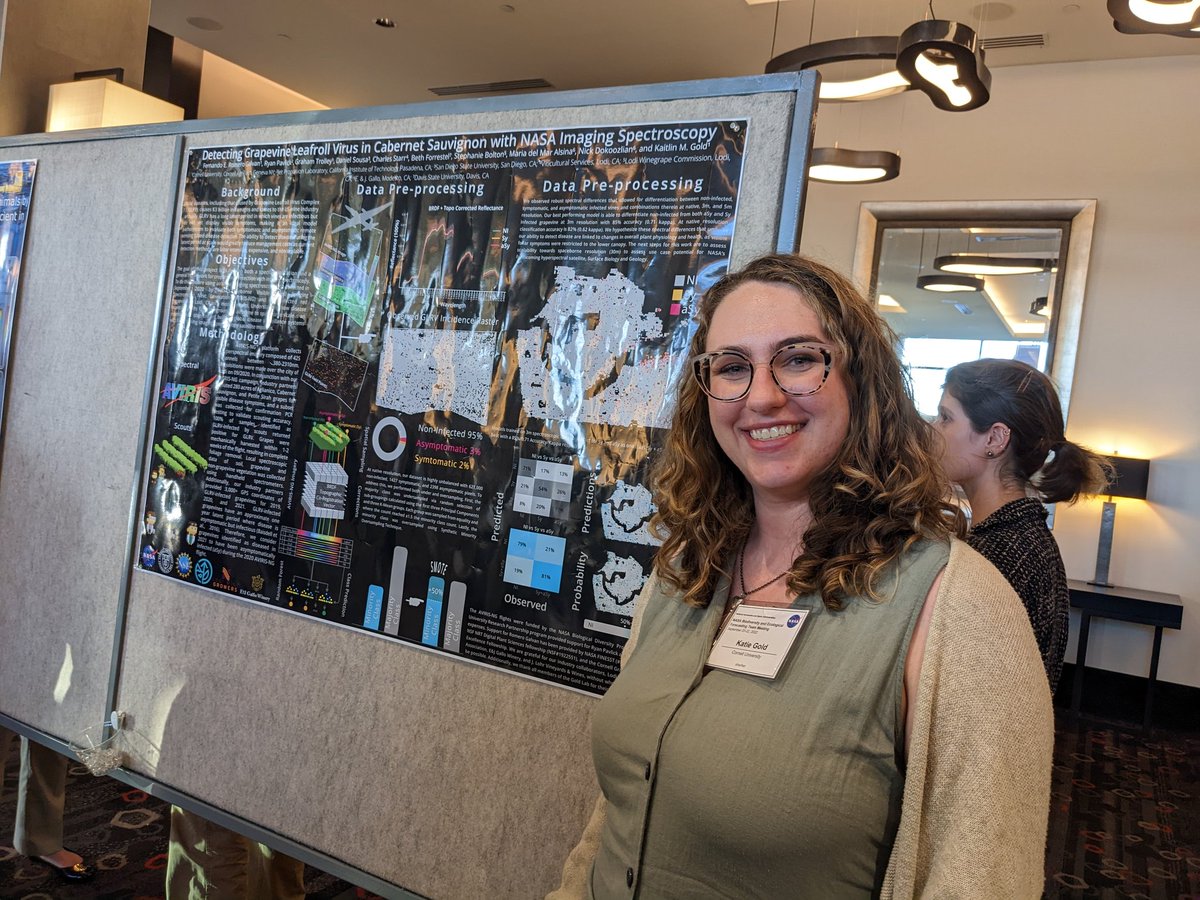 BzGEO's tweet photo. In the #NASABEF poster session, Prof. @KaitlinMGold spoke about the #AVIRIS #hyperspectral #EO research being led by one of her students who wasn't able to make the conference. Also see some of her work 👇 that's been profiled by @LadiesOfLandsat.🧐
https://t.co/XVCkT8mnQ3 https://t.co/MKEFXca3rm