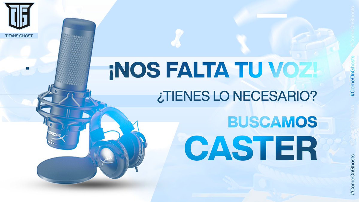TITANS GHOST (@titans_ghost) on Twitter photo #CR I Aviso💠
La familia Titans Ghost esta buscando a alguien que nos quiera representar con su voz🎙️
Ofrecemos:
-Remuneración 💸
-Linea grafica🖌️
¿Quieres ver a tu caster favorito casteando nuestros partidos? No dudes en etiquetarlo aquí abajo⬇️👀
#ComeOnGhost #CR I Aviso💠
La familia Titans Ghost esta buscando a alguien que nos quiera representar con su voz🎙️
Ofrecemos:
-Remuneración 💸
-Linea grafica🖌️
¿Quieres ver a tu caster favorito casteando nuestros partidos? No dudes en etiquetarlo aquí abajo⬇️👀
#ComeOnGhost