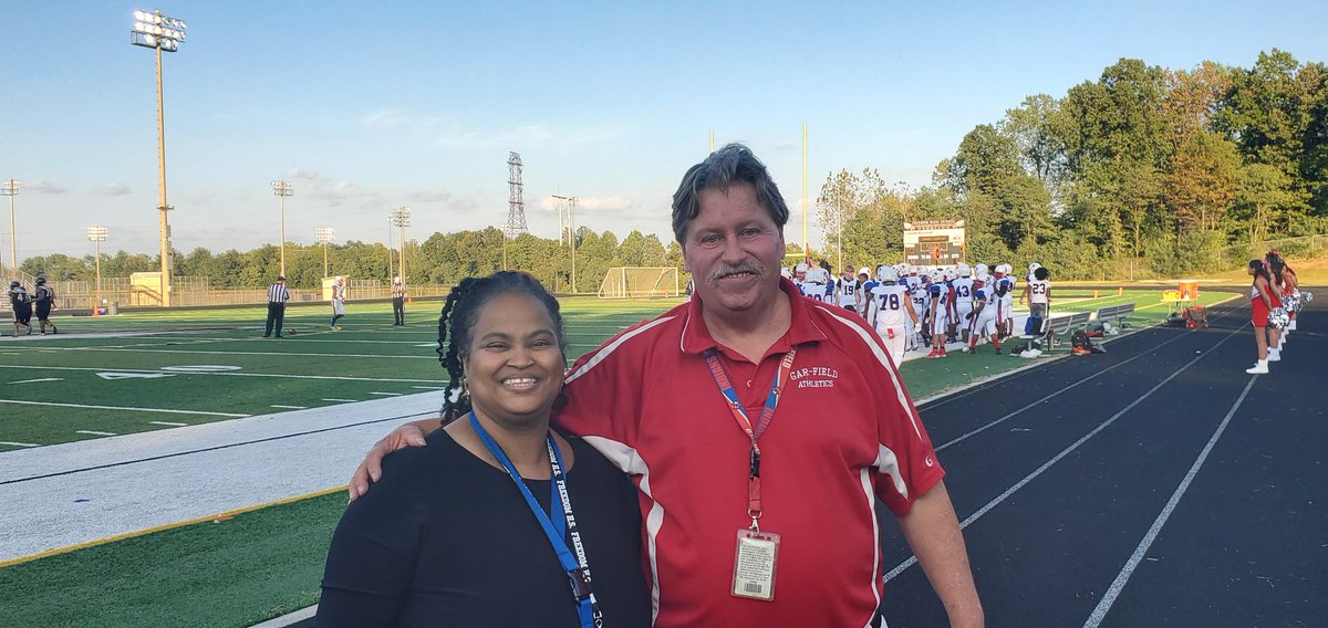 So great to visit with Ms. Chevelli Smith, absolutely one of the greatest people ever. Thank you for all you did for your Gar-Field students and teachers. We love you. Congratulations on your appointment to Principal of Freedom High School. You make a difference! <a href="/G_FHSAthletics/">Gar-Field Athletics</a>