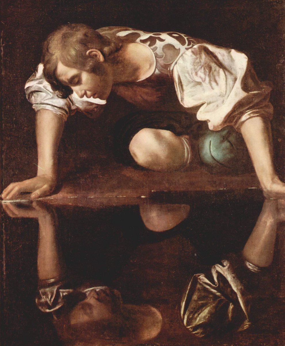 kjiculture's tweet photo. #KAI for Dazed Korea magazine, October 2022 •  Narcissus by Caravaggio, 1597-1599 https://t.co/5VDK1WYsdz