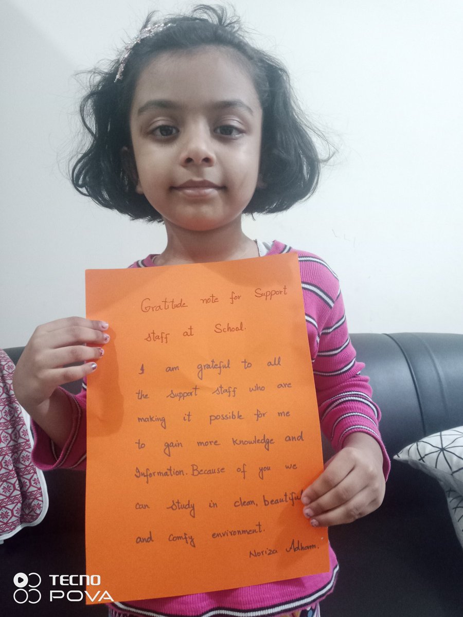 hina_mussarat's tweet photo. Task 77
Gratitude note for the support staff.
#StrongSchools #BestSchoolPrize
#T4Edu @AbhilashaTochi
@MMselvaraj5 @ShiningStarSchl
@VikasPota #ADEK @CelineMaryFran1
 @MOEUAEofficial
@ADEK_tweet https://t.co/6qJdRjaYxv