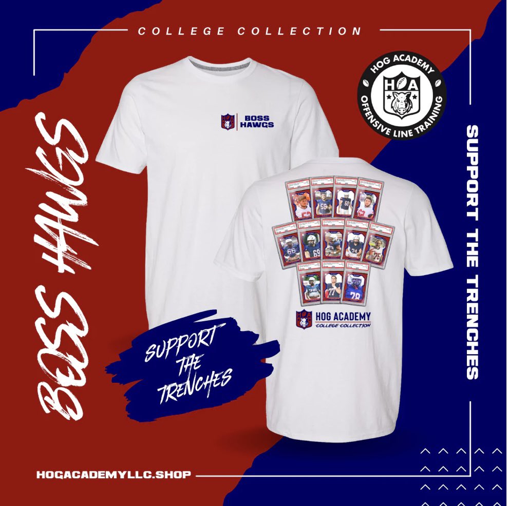 JamesSnavely's tweet photo. Excited to partner with @hogacademyllc for Year 2 of their exclusive College Collection!

📲 Check it out using the link in my bio! 

https://t.co/0TIJD7TWDa

#CollegeCollection 
#SupportTheTrenches https://t.co/AXL0IpDDbJ