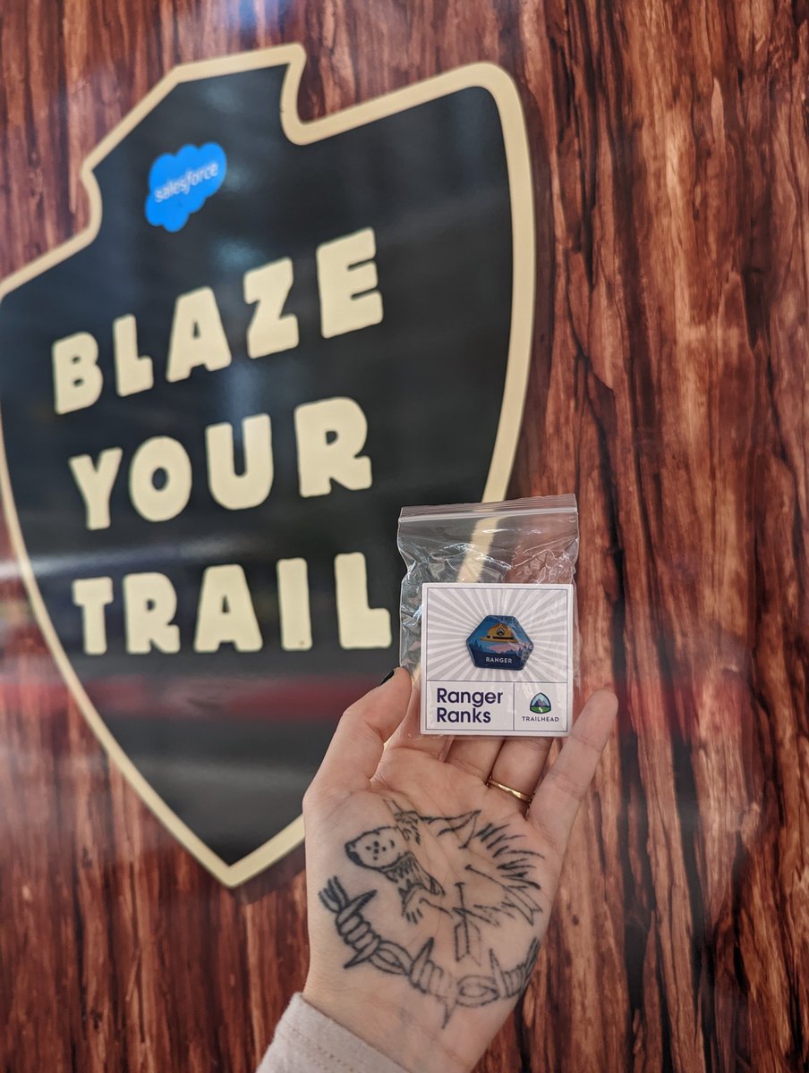 Got this cool Ranger Badge for my ranger status on Trailhead 🙌🏼💙 

#Dreamforce22       
#DF22 #Dreamforce             #Salesforce #TrailblazerCommunity #Dreamwise #Trailhead
