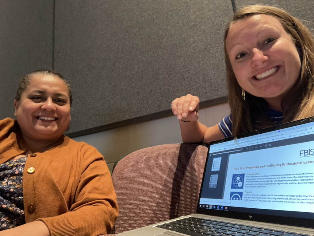 MrsHernandezCSE's tweet photo. Our first in person PLL PD meeting of the school year, the 9 Ps of facilitating and presenting professional learning! @CSE_Chameleons @HodsonMeryll https://t.co/FNDgj9hxl1