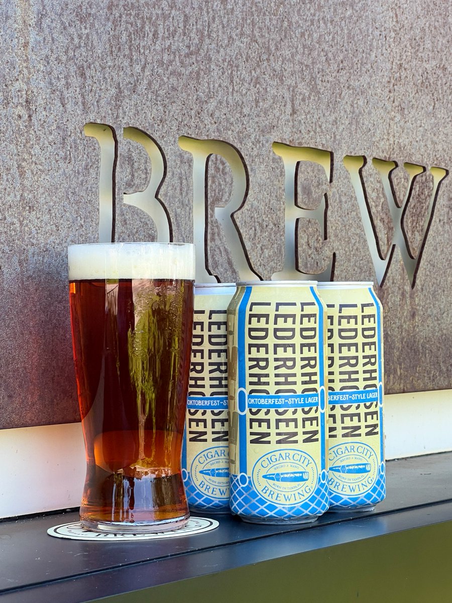 CigarCityBeer's tweet photo. This weekend calls for lederhosen, dirndls and celebrating Bavarian-style with this drinkable Oktoberfest-style Lager. Visit the Spruce Street Taproom this Friday through Sunday to celebrate the release of Lederhosen, Lederhosen, Lederhosen and a menu of German-inspired eats! https://t.co/dNzg9SeqDH